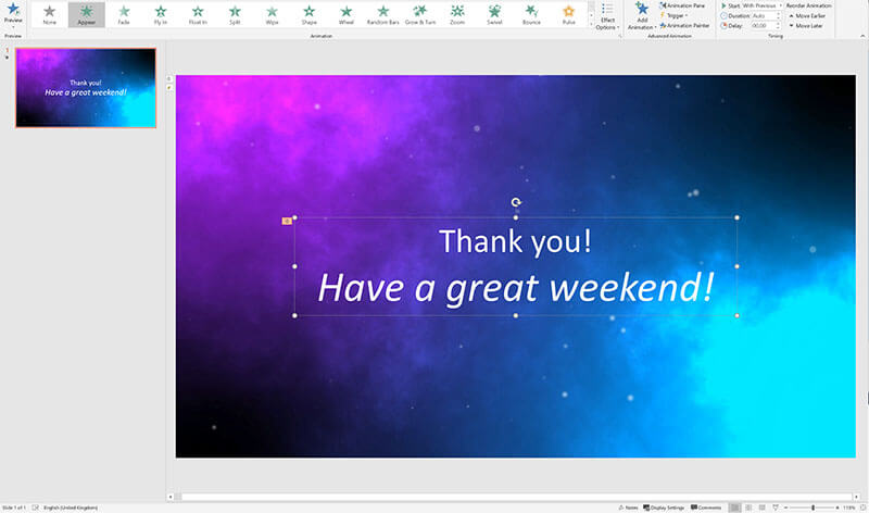 How to add text overlay on videos in Microsoft PowerPoint 1