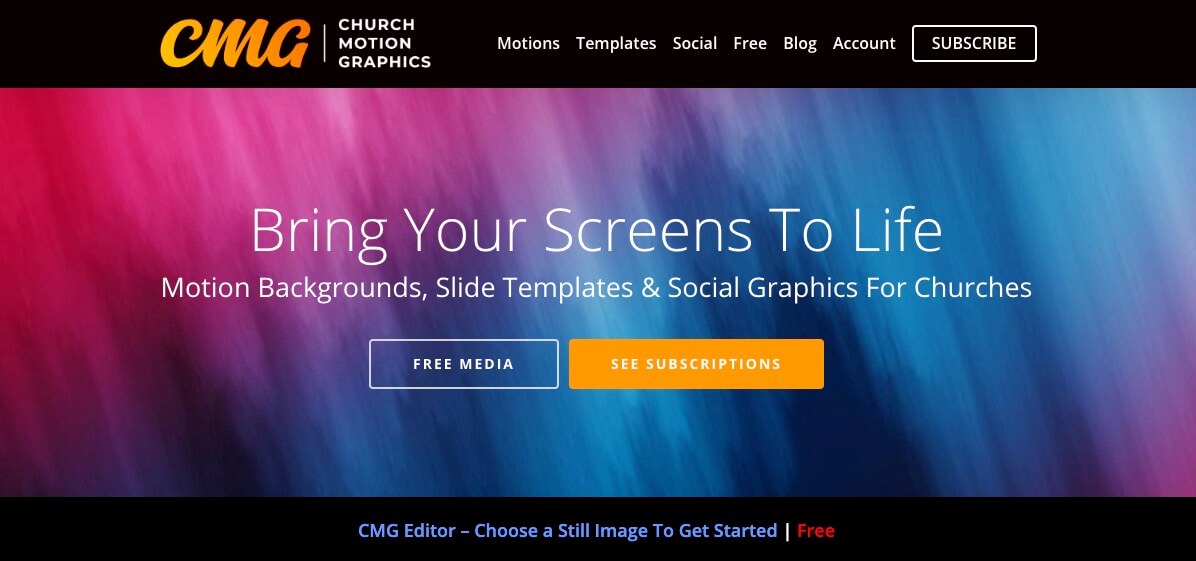 free motion backgrounds churches