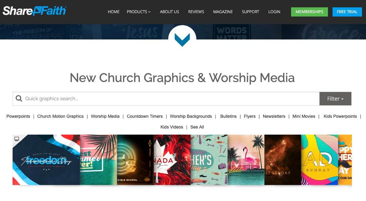 ShareFaith free collection of worship backgrounds and more