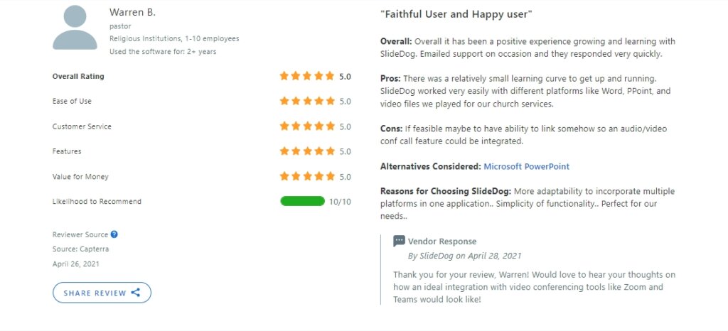 SlideDog review from a pastor